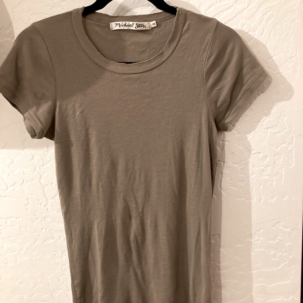 Michael Stars Crewneck Tee Olive Green